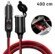 Car Cigarette Lighter Extension Cable 4m, 12-24V
