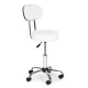 Modernhome BC009-W Adjustable Cosmetic Stool with Backrest, White