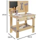 Kruzzel 00024820 Wooden Toy Workbench with Tools