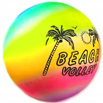 Colorful rubber beach ball for kids, 23 cm
