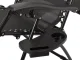 Folding Garden and Beach Lounger Zero Gravity 2in1 with Canopy, Black