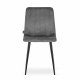 Leobert Upholstered Chairs, 4 pcs, Dark Grey Velvet