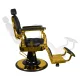 Gabbiano Giulio Barber Chair Black with Gold Base