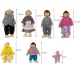 Kruzzel 19764 Wooden Doll Family for Dollhouse, 7 pcs