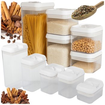 Airtight Food Storage Containers with Lids, 5 Piece Set for Pantry and Kitchen Organization