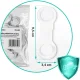 Child Safety Cabinet Locks Ricokids 798300 10 Pcs, White