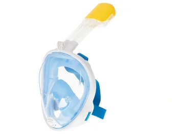Foldable Full Face Snorkeling Mask, Blue, Size L/XL