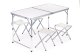 MultiGarden Folding Camping Table and 4 Stools Set for Picnic, white