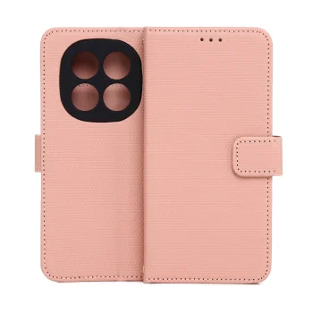 Smart Triangle Wallet Case for Xiaomi Redmi Note 14 Pro Plus 5G, Pink