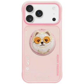 Nimmy iPhone 17 Pro Max Case Glasses Cool Dog MagSafe, Pink