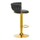 Velvet Makeup and Bar Stool 4Rico QS-B313a, grey