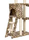Petsi Cat Tree 138 cm with Scratching Posts, Hammock & Condo, leopard print