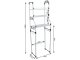 Standing Shelf over Washing Machine Toilet Bathroom Rack Cabinet with 3 Shelves