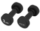 4Fizjo Classic Cast Iron Dumbbells with Vinyl Coating, 2 x 3 kg, Black