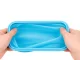 Collapsible Silicone Food Containers, 4 Pcs, Lunch Boxes, Blue