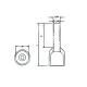 Insulated Cord End Terminals for 6.0mm² / 10AWG Cable, 100 pcs, Red