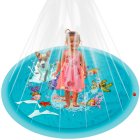 Kruzzel Splash Pad for Kids, 165cm Sprinkler Water Play Mat 25478