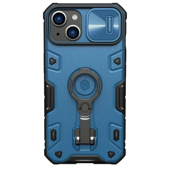Nillkin CamShield Armor Pro Case for iPhone 14 Plus with Camera Cover and Ring Stand, Blue