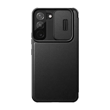 Samsung Galaxy S22+ Plus 5G (SM-S906) Nillkin Qin Leather Pro Book Cover Case, Black