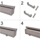 LUARO Retractable Side Awning 180 x 400 cm, Dark Grey
