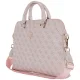 Guess 4G Zipper Pocket Triangle Logo 15\" Laptop Bag - Pink