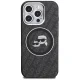 Karl Lagerfeld IML Glitter Karl & Choupette MagSafe Case for iPhone 16 Pro Max, Black