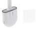 Silicone toilet brush with holder, white