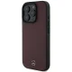 Mercedes iPhone 16 Pro Case Textured And Plain Leather MagSafe, Red