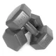 Hex dumbbells set 2x4 kg ModernHome fitness weights, grey