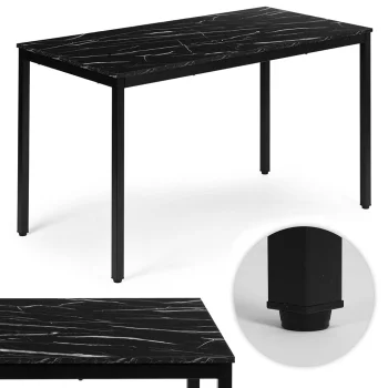 Modernhome NORD-MRBC-BC Table 120x60 cm, Black Marble