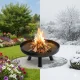 Large Cast Iron Garden Fire Pit 60 cm Outdoor Fire Bowl