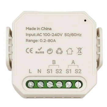 Tuya Smart Dual Channel Wi-Fi Energy Meter 80A with CT Sensors