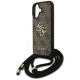Guess 4G Big Logo Cord Strap Crossbody Case for iPhone 17, Brown
