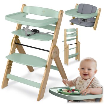 Деревянный стульчик для кормления Nukido Timo, растущий и складной...