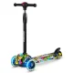 Ricokids Piko 3-Wheel Scooter - Black with Colorful Patterns for Kids