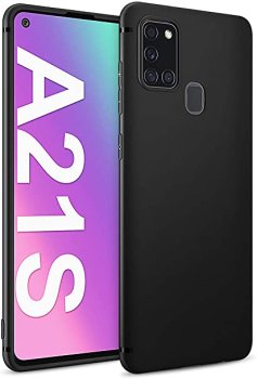 Samsung Galaxy A21s (SM-A217F) Matte TPU Case Cover Shell, Black