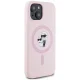 Karl Lagerfeld Silicone Karl&Choupette MagSafe Case for iPhone 15, Pink