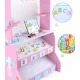 Kids Wooden Market Stall Store Pretend Play Toy, Pink
