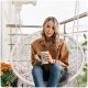 Sofotel BOHO Hanging Hammock Chair Swing for Patio and Bedroom, Beige