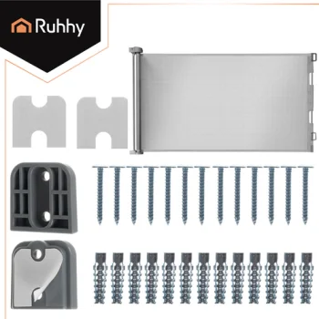 Retractable Pet Safety Gate for Stairs and Doors RUHHY 157cm, grey