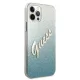 Guess Case for iPhone 12 / 12 Pro Glitter Gradient Script Blue