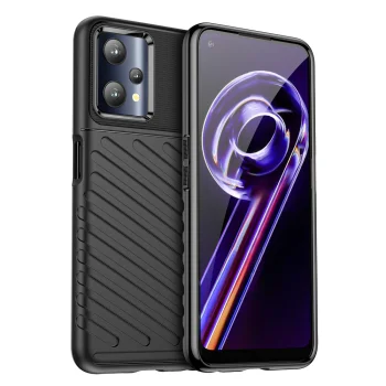 Lankstus dėklas Realme 9 Pro Thunder Case, juodas