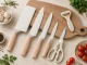 Kitchen Knife Set with Scissors and Peeler, 6 Pieces, Stainless Steel