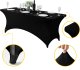 MultiGarden 8ft Stretch Spandex Table Cover for 240 cm Banquet Tables, Black