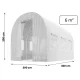 Plonos 4970-F Polytunnel Replacement Cover 2x3m (6m2), White