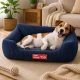 Soft Corduroy Dog and Cat Bed M, 60x45 cm, Blue