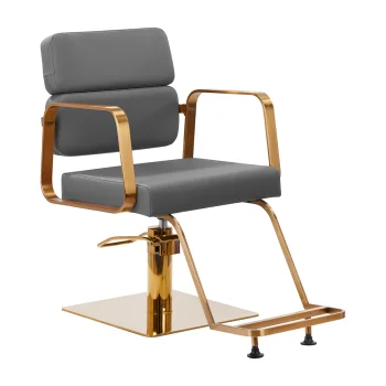 Gabbiano Porto Hairdressing Chair with Gold Base Grey