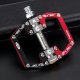 Rockbros 2010-12SBKR Aluminum Bicycle Pedals, Black/Red