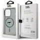 Karl Lagerfeld iPhone 15 Pro Max Case IML Metal Choupette Head MagSafe, Black