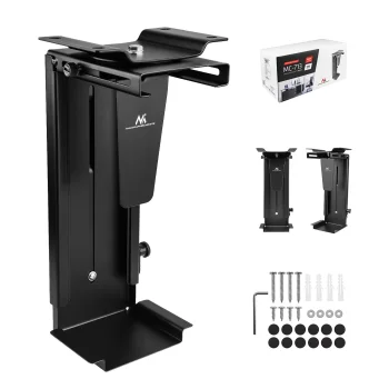 Maclean MC-713 B Under Desk PC Mount, Black